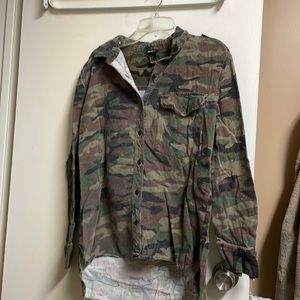 Forever 21 Camo Button Down